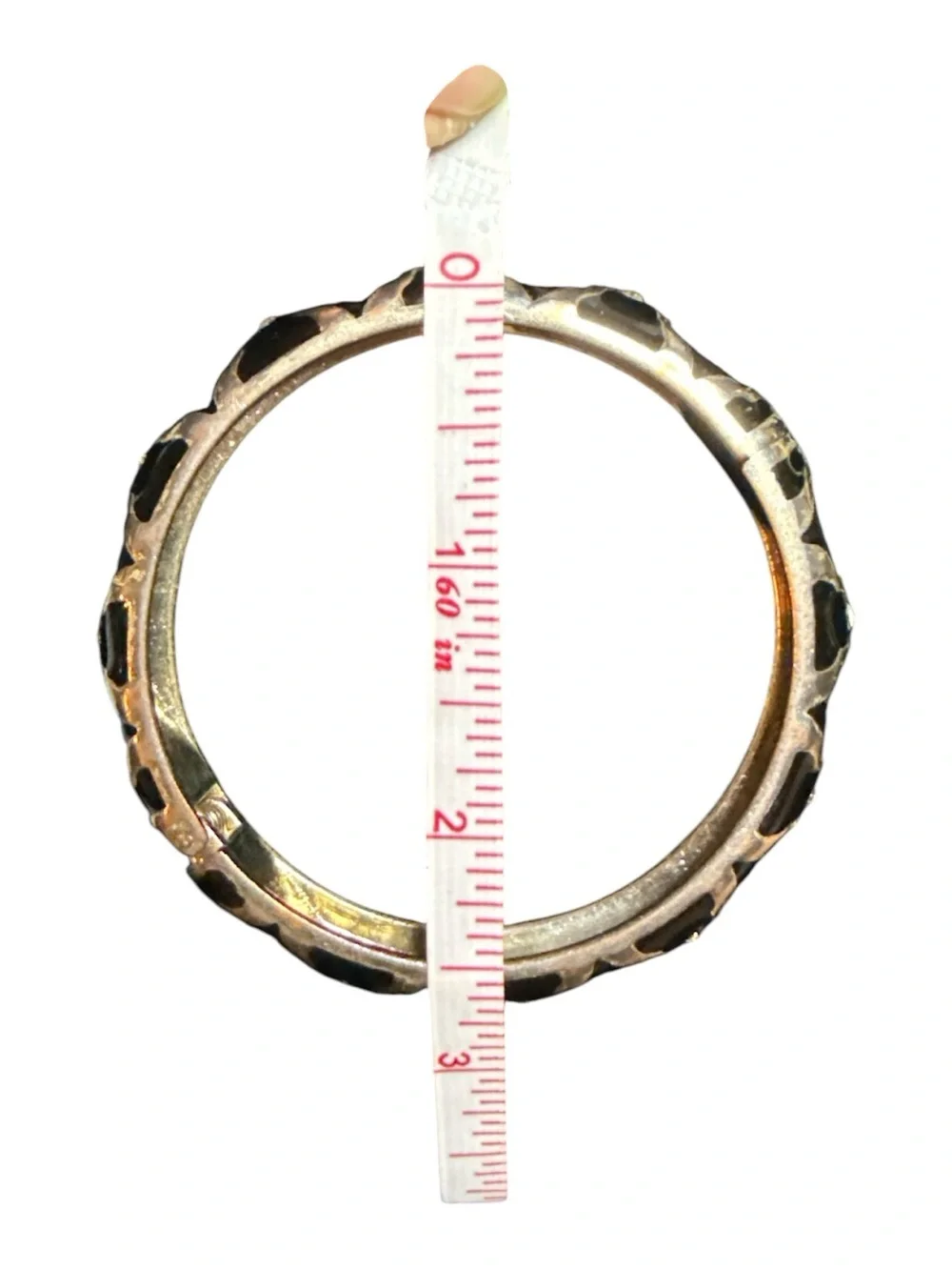 Sequin NYC 4 Pc Hinged Bangle Bracelet Set Black White Enamel Crystal Gold Tone